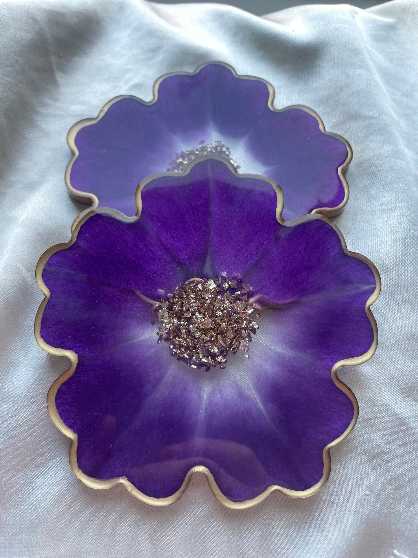 Flower Coaster Set - Purple