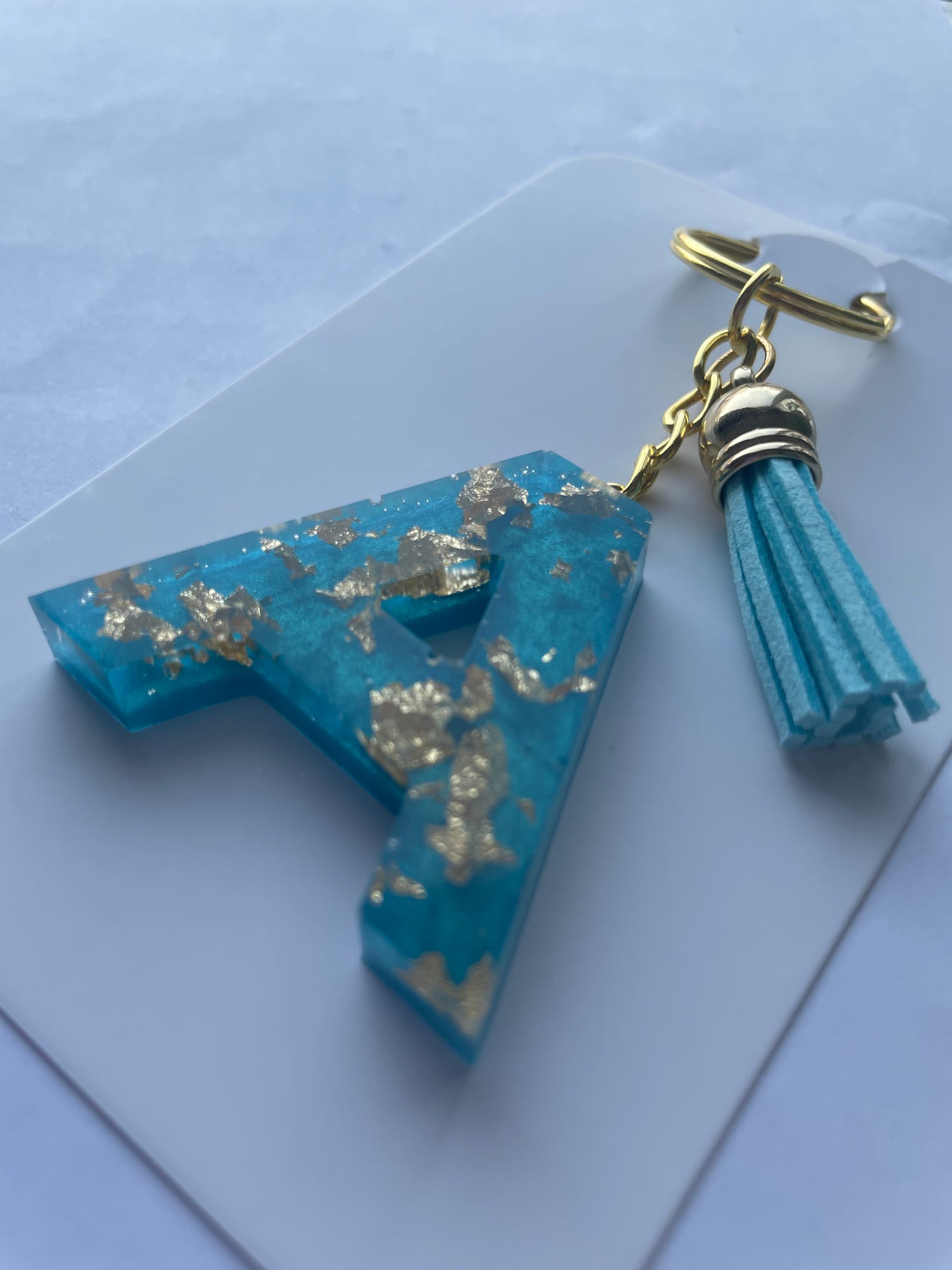 Porte-clé Lettre - Turquoise bleu